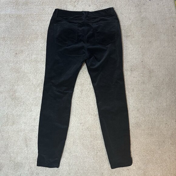 Vineyard Vines Corduroy Pants Women Size 10 Black Side-slit Skinny - Picture 3 of 12